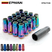 EPMAN JDM V48 M12x1.5 / M12x1.25 Extend Rim Wheel Tuner Lug Nut Taper Acorn EG EP-NUTV48